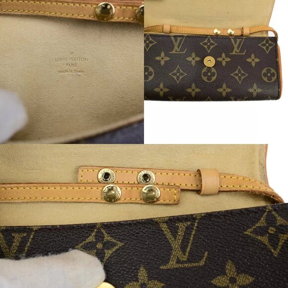 LOUIS VUITTON Pochette Twin PM 2Way Shoulder Clutch Bag Monogram M51854 30EC225 - Picture 4 of 16